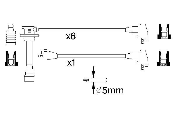 BOSCH Gyújtókábel készlet 0986356926_BOSCH