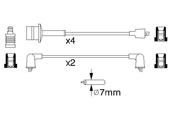 BOSCH Gyújtókábel készlet 0986356954_BOSCH