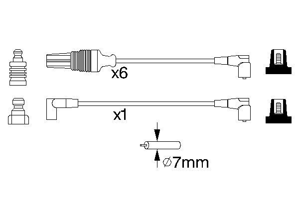 BOSCH Gyújtókábel készlet 0986356964_BOSCH