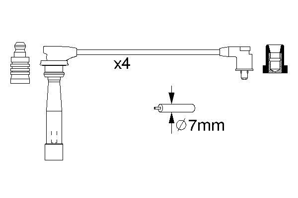 BOSCH Gyújtókábel készlet 0986356989_BOSCH