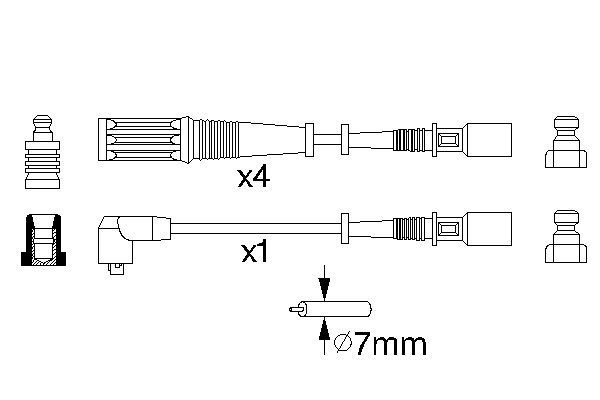 BOSCH Gyújtókábel készlet 0986357130_BOSCH