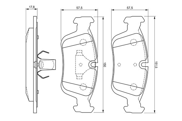 BOSCH Első fékbetét 0986424483_BOSCH