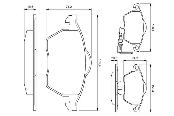 BOSCH Első fékbetét 0986424501_BOSCH