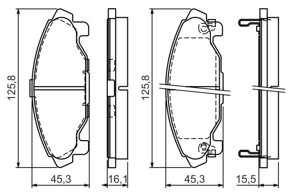 BOSCH Első fékbetét 0986424590_BOSCH