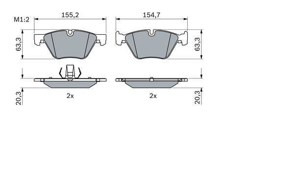 BOSCH Fékbetét, mind 0986424621_BOSCH