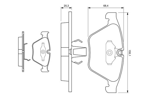 BOSCH Első fékbetét 0986424651_BOSCH