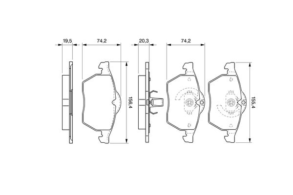 BOSCH Első fékbetét 0986424676_BOSCH