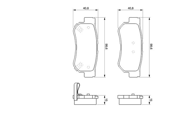 BOSCH Hátsó fékbetét 0986424728_BOSCH