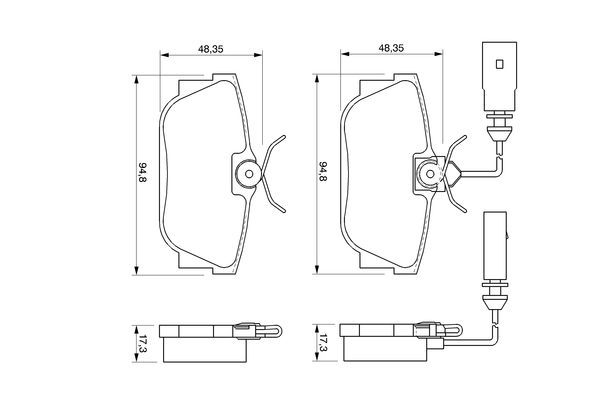 BOSCH Hátsó fékbetét 0986424748_BOSCH