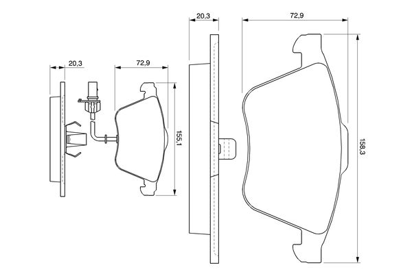 BOSCH Első fékbetét 0986424779_BOSCH