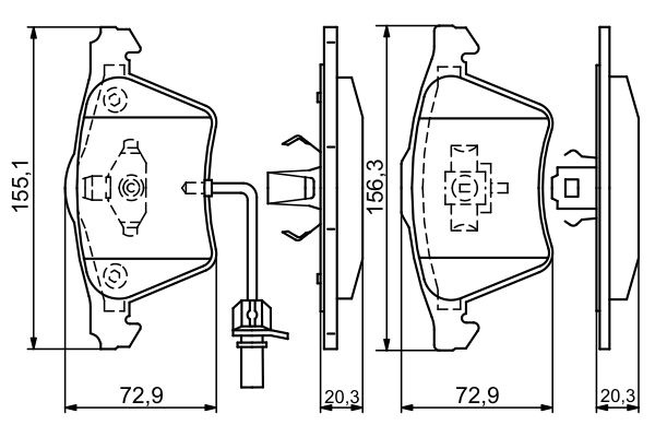 BOSCH Első fékbetét 0986424806_BOSCH