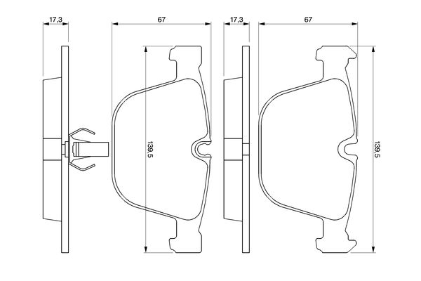 BOSCH Hátsó fékbetét 0986424812_BOSCH