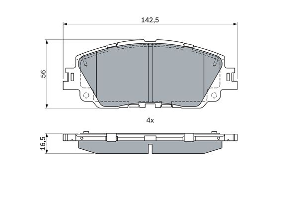 BOSCH Fékbetét, mind 0986424899_BOSCH