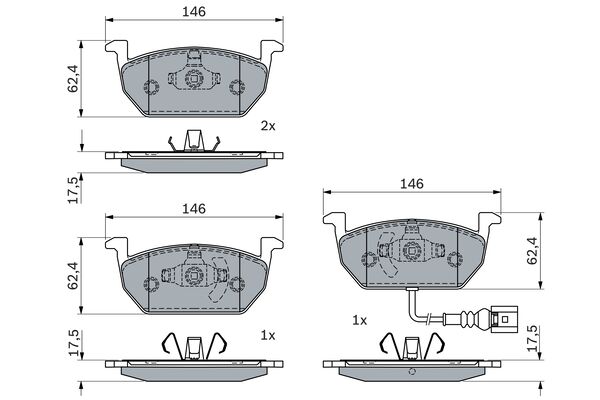 BOSCH Fékbetét, mind 0986424932_BOSCH