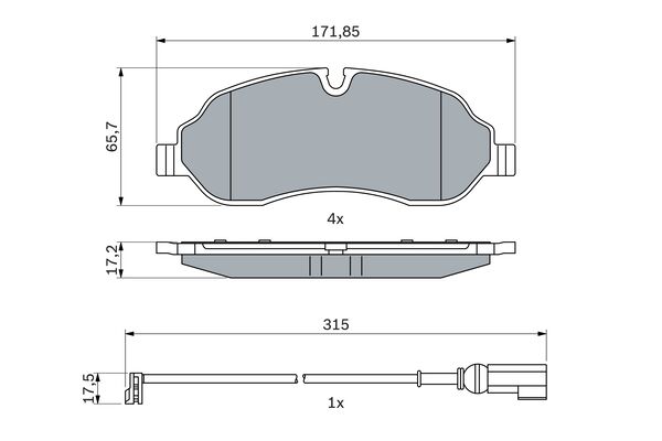 BOSCH Fékbetét, mind 0986424982_BOSCH