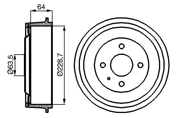 BOSCH Fékdob 0986477012_BOSCH