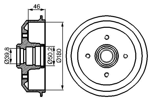 BOSCH Fékdob 0986477015_BOSCH