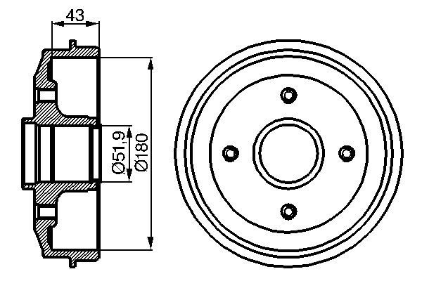 BOSCH Fékdob 0986477020_BOSCH