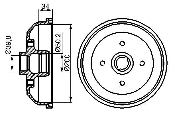 BOSCH Fékdob 0986477040_BOSCH