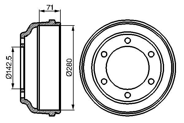 BOSCH Fékdob 0986477047_BOSCH