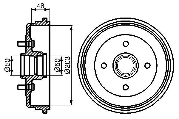 BOSCH Fékdob 0986477049_BOSCH