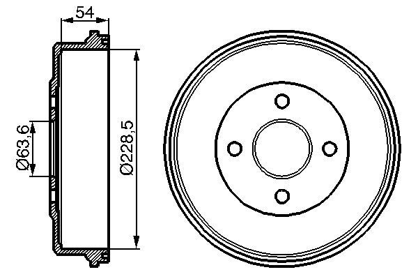 BOSCH Fékdob 0986477051_BOSCH