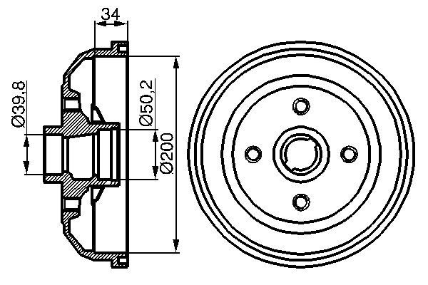 BOSCH Fékdob 0986477056_BOSCH