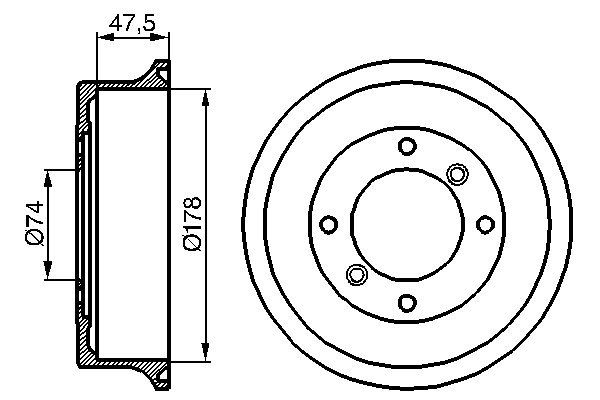 BOSCH Fékdob 0986477062_BOSCH