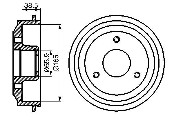 BOSCH Fékdob 0986477066_BOSCH