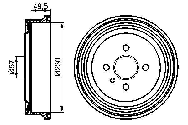 BOSCH Fékdob 0986477100_BOSCH