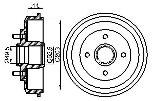 BOSCH Fékdob 0986477102_BOSCH