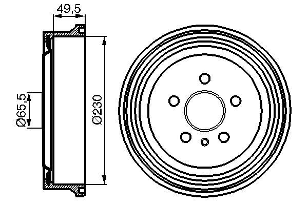 BOSCH Fékdob 0986477104_BOSCH