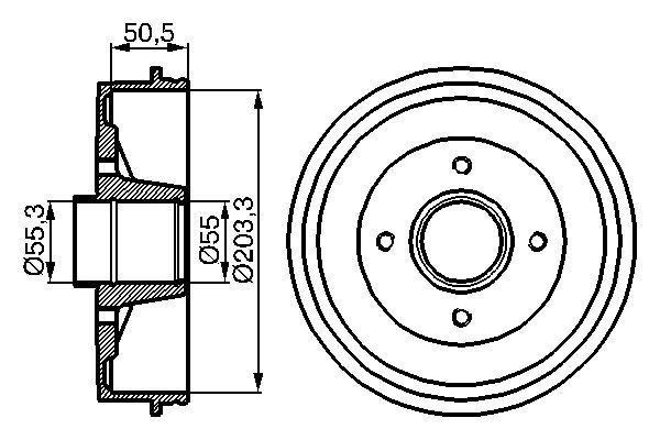 BOSCH Fékdob 0986477108_BOSCH