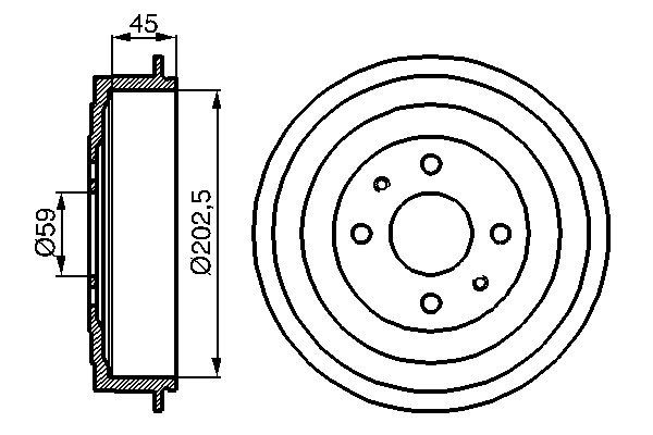 BOSCH Fékdob 0986477109_BOSCH