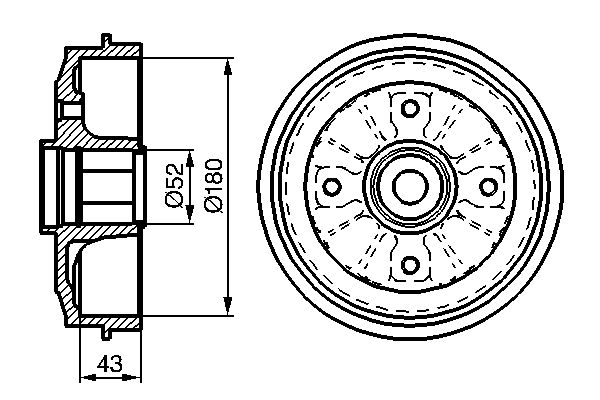 BOSCH Fékdob 0986477114_BOSCH