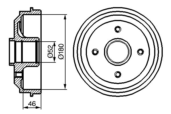 BOSCH Fékdob 0986477116_BOSCH