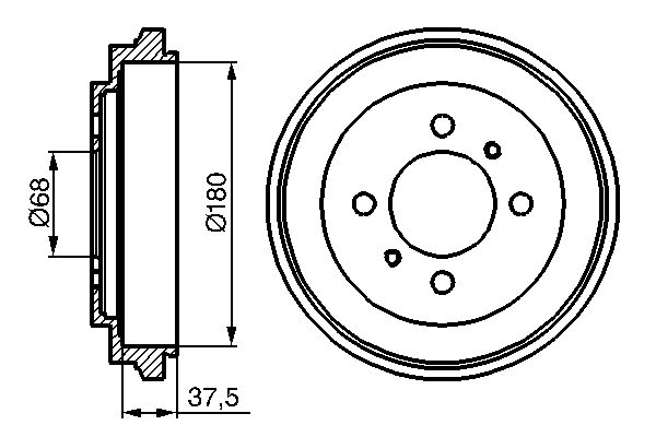 BOSCH Fékdob 0986477119_BOSCH