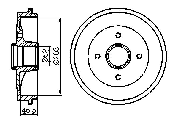 BOSCH Fékdob 0986477124_BOSCH