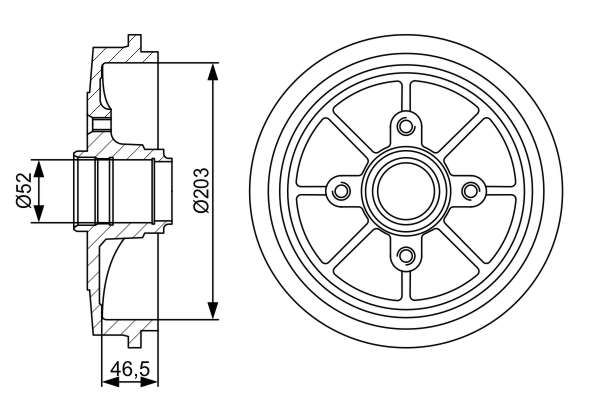 BOSCH Fékdob 0986477126_BOSCH