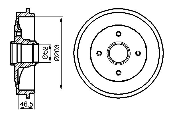 BOSCH Fékdob 0986477127_BOSCH