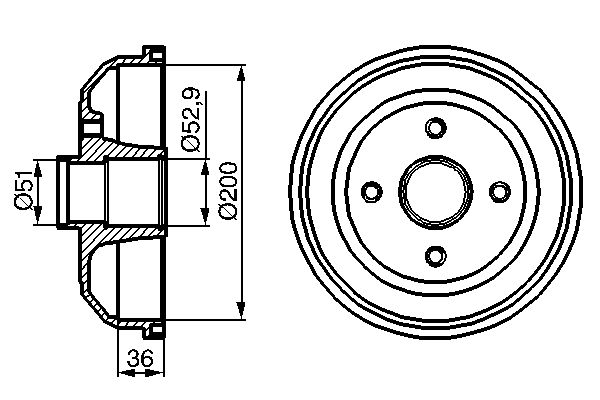 BOSCH Fékdob 0986477134_BOSCH