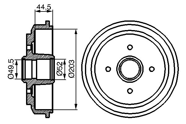 BOSCH Fékdob 0986477149_BOSCH