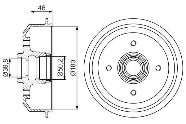 BOSCH Fékdob 0986477150_BOSCH