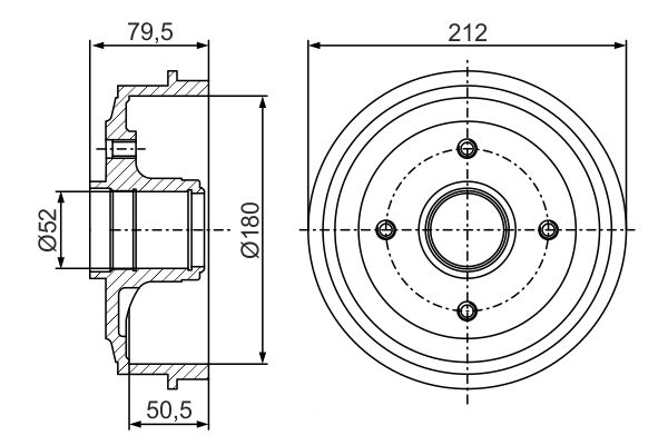 BOSCH Fékdob 0986477153_BOSCH