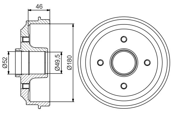 BOSCH Fékdob 0986477155_BOSCH