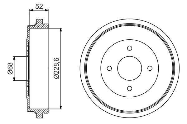 BOSCH Fékdob 0986477158_BOSCH