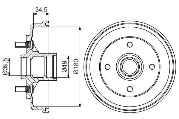 BOSCH Fékdob 0986477159_BOSCH