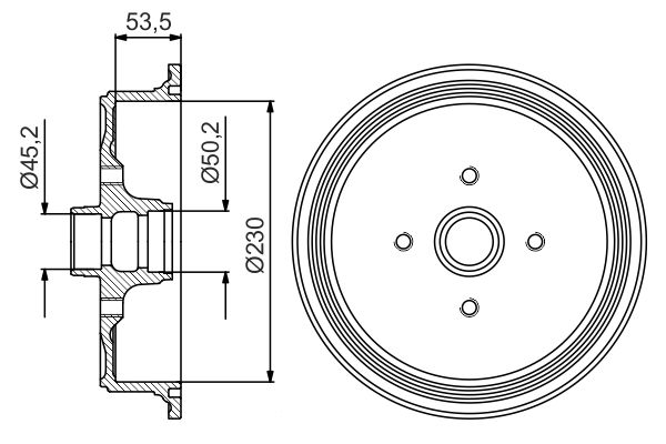 BOSCH Fékdob 0986477160_BOSCH