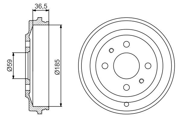 BOSCH Fékdob 0986477161_BOSCH