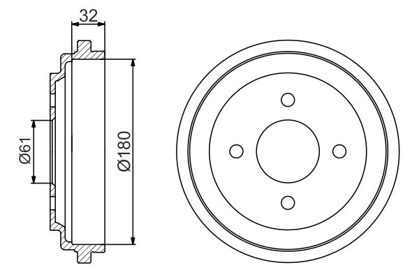 BOSCH Fékdob 0986477164_BOSCH